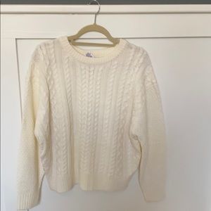 Workshop republic clothing cream cable sweater